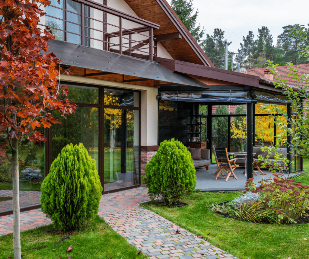 Landscaping out front of house